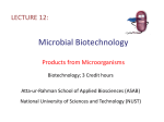 Microbial Biotechnology Products from Microrganisms - ASAB-NUST