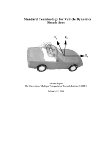 Vehicle Dynamics Simulation Terminology