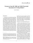 threshold assessment in young infants. In