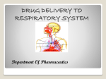 drug delivery to respiratory system