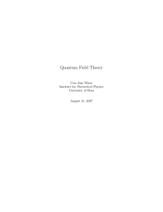 Quantum Field Theory - Uwe