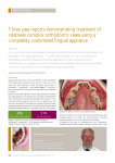 Three case reports demonstrating treatment of relatively complex