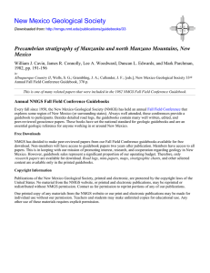 Precambrian stratigraphy of Manzanita and north Manzano