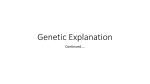 4) Genetics evaluation