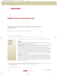 Catheter closure of paravalvular leak