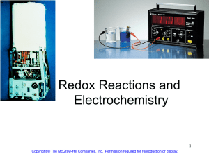 Redox Reactions and Electrochemistry