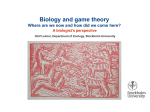 Introduction : Biology and Game Theory
