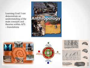 Foundations – Anthropology – Main Concepts and