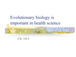 Evolutionary biology is important in health science