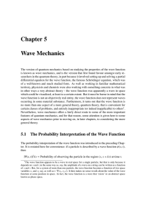 Chapter 5 Wave Mechanics