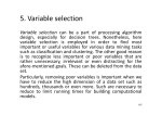 5. Variable selection