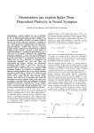 Memristance can explain Spike-Time- Dependent