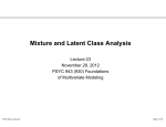 Mixture and Latent Class Analysis