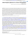 Allele Frequency Spectrum in a Cancer Cell Population