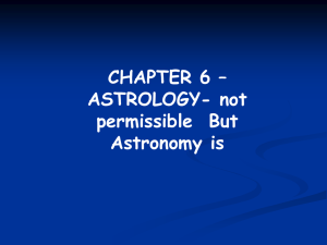 ASTROLOGY- not permissible But Astronomy is - Al