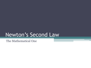 Newton`s Second Law