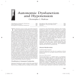 Autonomic Dysfunction and Hypotension