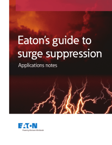 Eaton`s guide to surge suppression