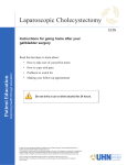 Laparoscopic Cholecystectomy - the University Health Network