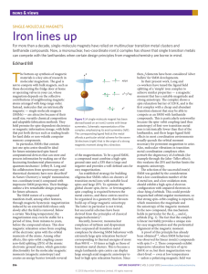 Single-molecule magnets: Iron lines up