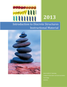 Introduction to Discrete Structures Instructional Material