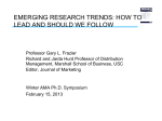 emerging research trends: how to lead and should we follow