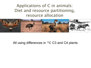 Applications of C in animals: Diet and resource partitioning