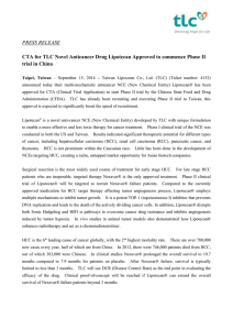 press release - Taiwan Liposome Company