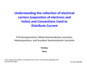 Understanding the collection of electrical carriers (separation of