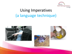 Using Imperatives (a language technique)
