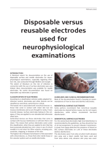 disposable versus reusable electrodes used for neurophysiological