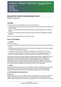 dealing with infectious diseases policy