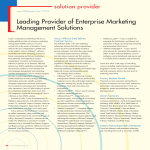 Leading Provider of Enterprise Marketing Management