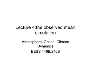 Lecture 4:the observed mean circulation