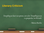 Literary Criticism PowerPoint