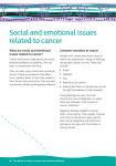 Social and emotional issues related to cancer