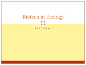 Biotech in Ecology