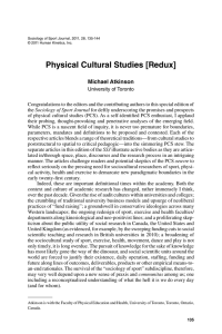 Physical Cultural Studies [Redux]
