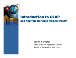 Introduction Introduction to OLAP