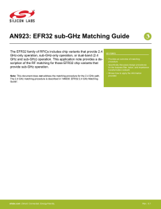 AN923: EFR32 sub-GHz Matching Guide
