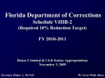 Schedule VIII-B - Florida Department of Corrections