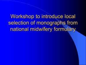 midwife formulary pilot workshop - Healthcare Improvement Scotland