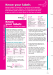 Know Your Labels - Salford Diabetes Care