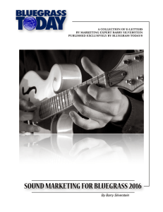sound marketing for bluegrass 2016