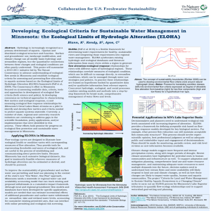 Developing Ecological Criteria for Sustainable Water Management