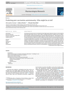 Predicting post-vaccination autoimmunity: Who might be at