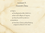 Lecture 5: Ancient China
