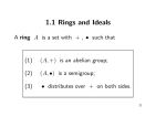 1.1 Rings and Ideals