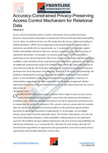 Accuracy-Constrained Privacy-Preserving Access Control