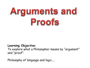 lesson on logic and arguments